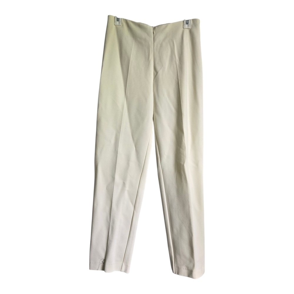 Lynn Ritchie Elegant Cream Straight Leg Women's Pants, Size 6